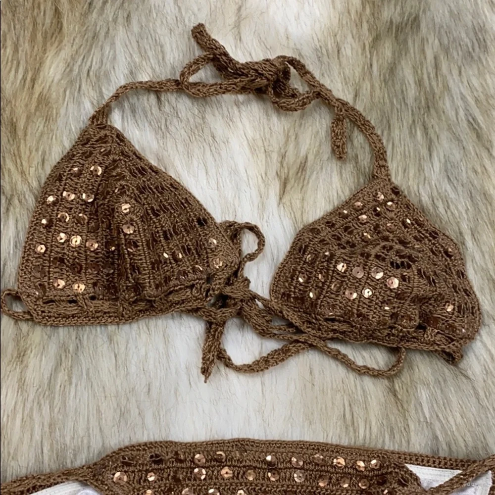 Anna Kosturova Sequin Embellishment Bikini, Medium - Picture 5 of 12